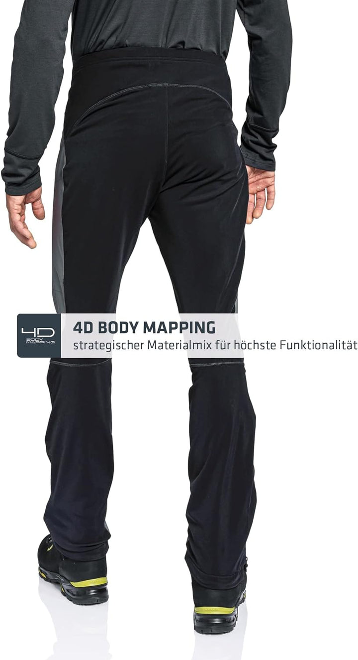 Schöffel Herren Softshell Pants Rinnen M Wind-und Wasserabweisende Winter Wanderhose mit Body Mappin