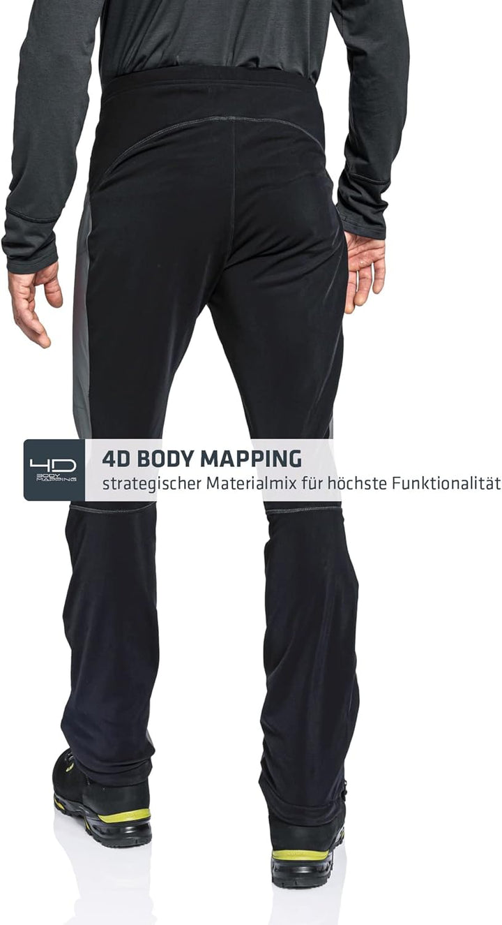 Schöffel Herren Softshell Pants Rinnen M Wind-und Wasserabweisende Winter Wanderhose mit Body Mappin