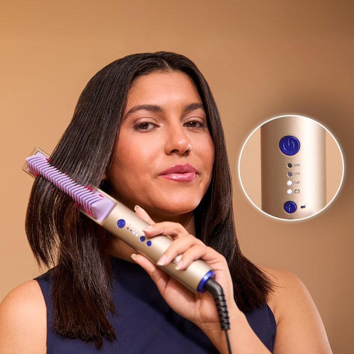 Cecotec Haarglätter Bürste InstantCare Lisse iSphere, Infrarot- und Ionen-Technologie, 3 Temperature