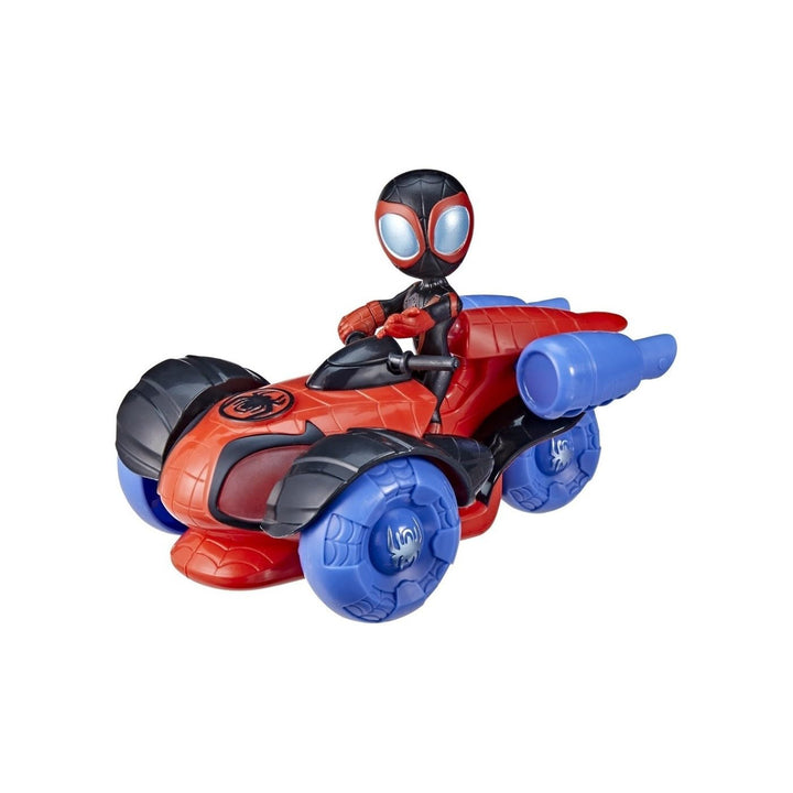 Marvel Spidey and His Amazing Friends Leuchtender Techno-Racer, Spielzeug mit Lichtern und Geräusche