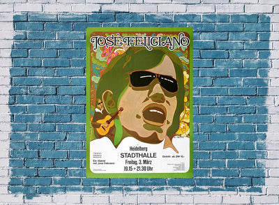 José Feliciano - Sings, Heidelberg 1972 » Konzertplakat/Premium Poster | Live Konzert Veranstaltung