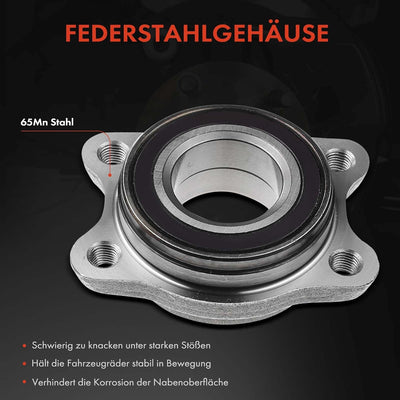 Frankberg Radnabe Radlagersatz Vorne Links Rechts Kompatibel mit A6 4F2 C6 2.0L-4.2L 2004-2011 A6 Av