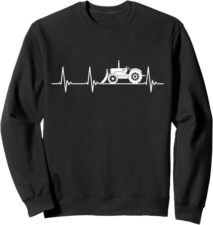 Trecker Herzschlag Bauer Traktor Landwirt Bauernhof Geschenk Sweatshirt