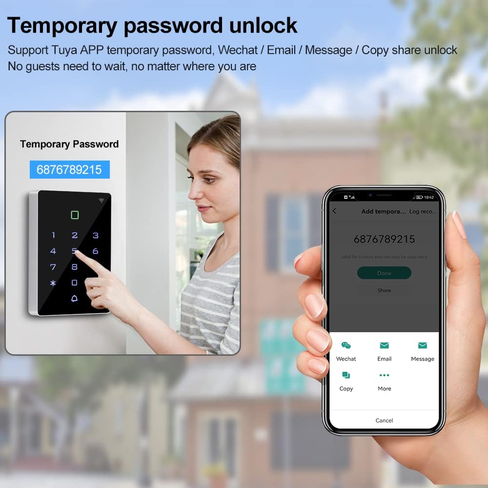 FusyTuly WiFi Tuya RFID Zugangskontrolle Tastatur IP68 wasserdichte Access Controller Tastatur WG26/