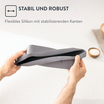 GOURMEO Silikon Backform rechteckig gross - Kastenform zum Backen für Kuchen und Brote u.a. Toastbro