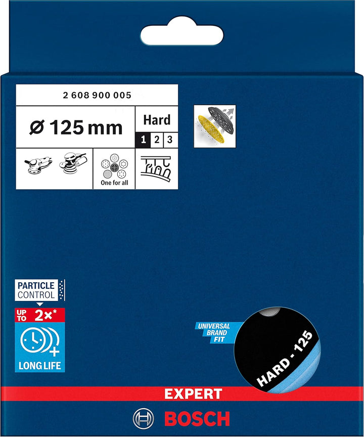 Bosch Professional 1x Expert Multihole Universalstützteller (Version hart, Ø 125 mm, Zubehör Exzente