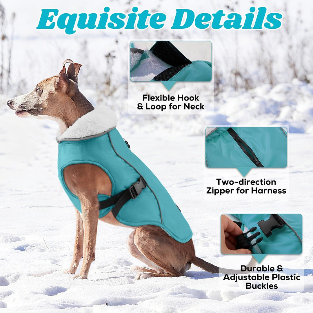 EMUST Hundewintermantel, dicke winddichte Winter-Hundejacke, Haustier-Hundewintermantel für kleine/m