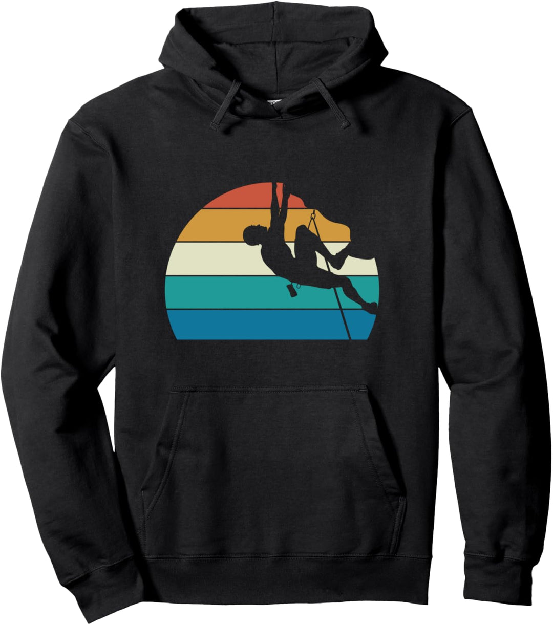 Klettern, Kletterer, Vintage-Stil Pullover Hoodie