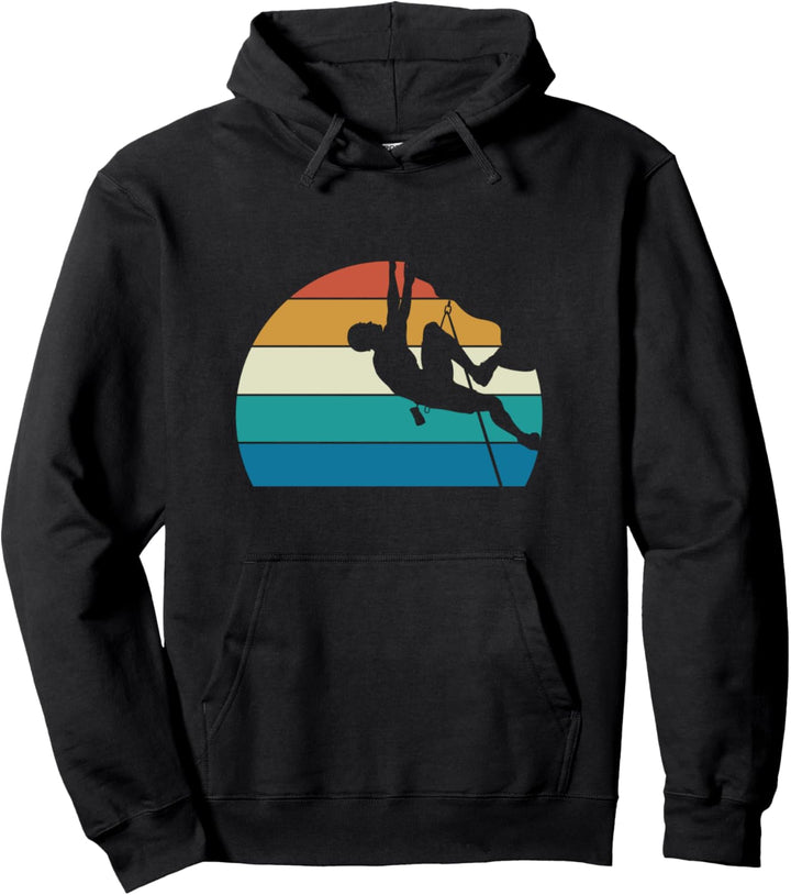 Klettern, Kletterer, Vintage-Stil Pullover Hoodie