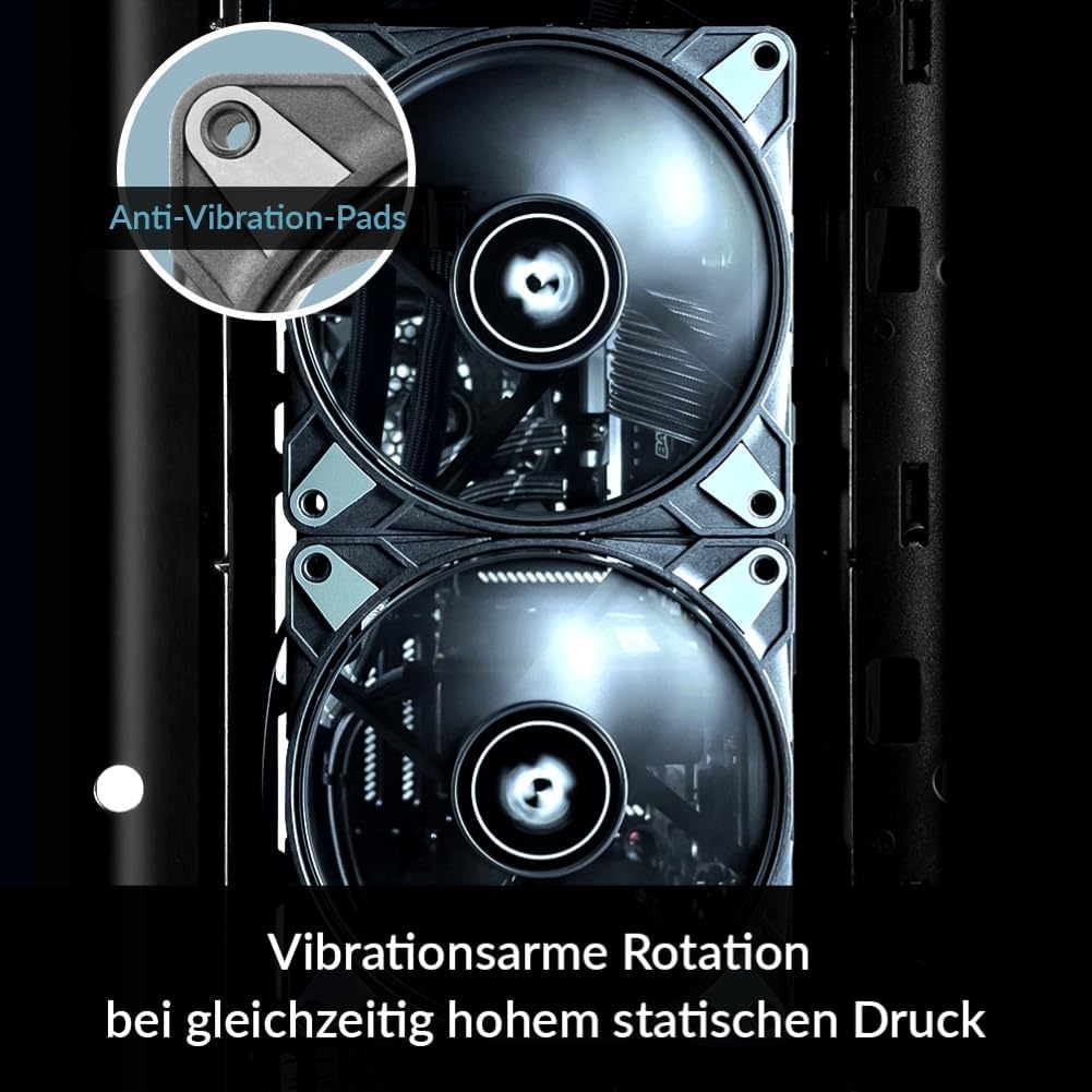 ARCTIC P12 Max - PC Lüfter, High-Performance 120 mm Gehäuselüfter, PWM-gesteuerte 400-3300 rpm, Opti