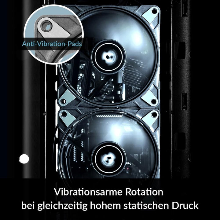 ARCTIC P12 Max - PC Lüfter, High-Performance 120 mm Gehäuselüfter, PWM-gesteuerte 400-3300 rpm, Opti