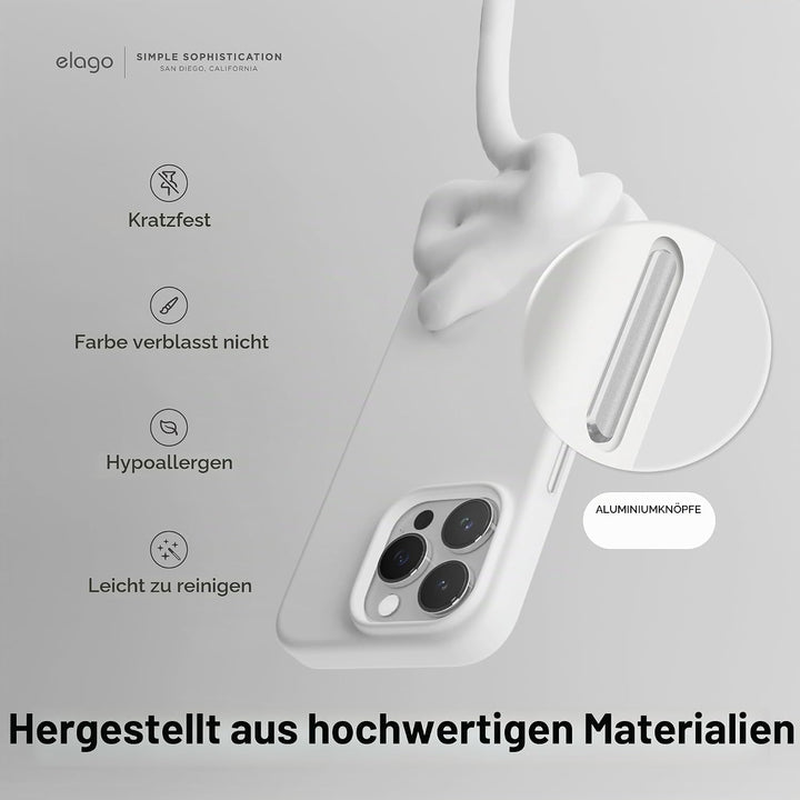 elago Magnetische Silikonhülle Kompatibel mit iPhone 15 Pro Max Hülle, Kompatibel mit MagSafe Alles