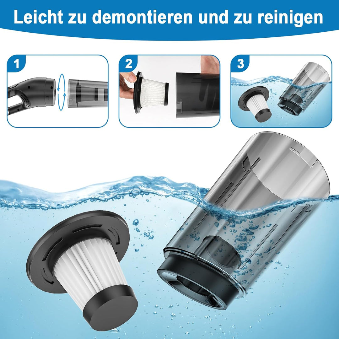 Czemo Handstaubsauger Akku 9000Pa Autostaubsauger Stark Staubsauger Kabellos Tragbarer Handsauger US