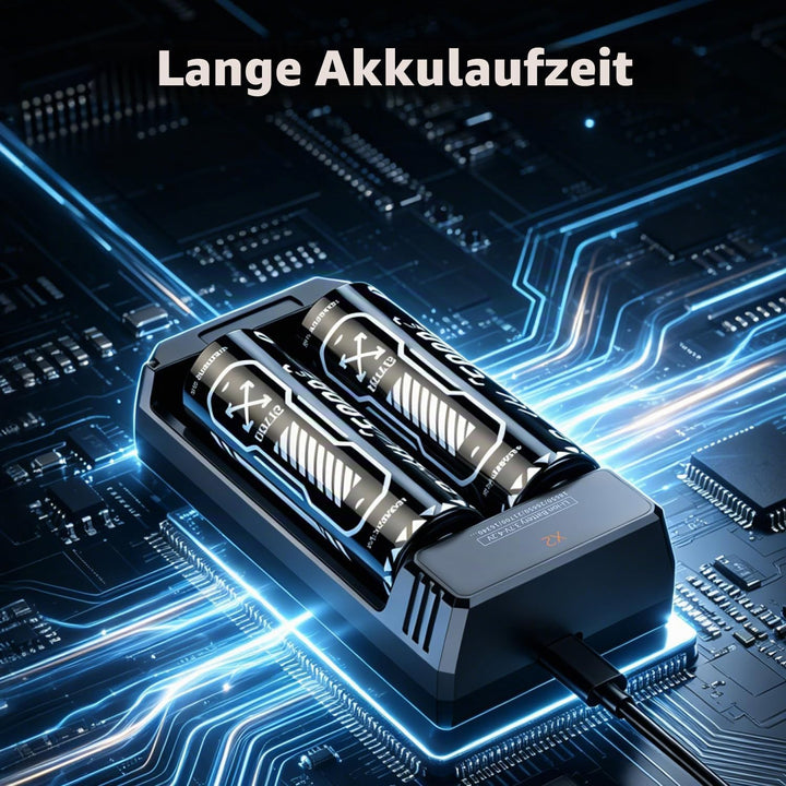 21,700-Akku und Universal-Ladegerät | 5000mAh 18Wh für Elektrische oder Automatische Geräte, 3,6 V/3