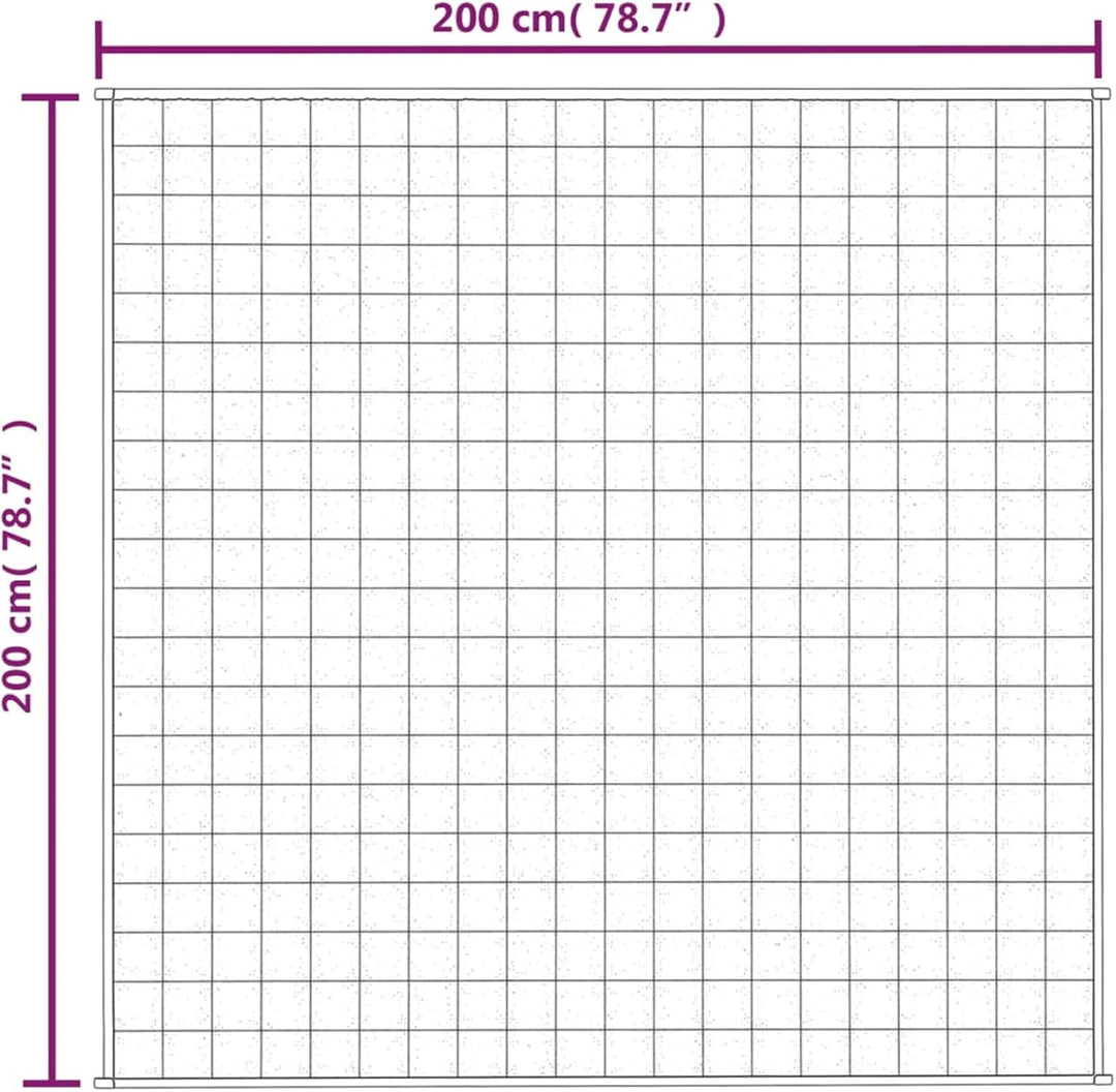 Homgoday Gewichtsdecke aus blauem Stoff, 200 x 200 cm, 13 kg, Decken für Haus und Garten