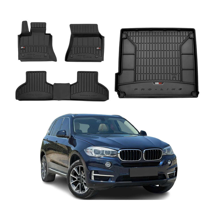 OMAC Fussmatten Kofferraumwanne für BMW X5 F15 2013-2018 Gummi 4X Schwarz X5 (F15 / F85) 2013-2018 S