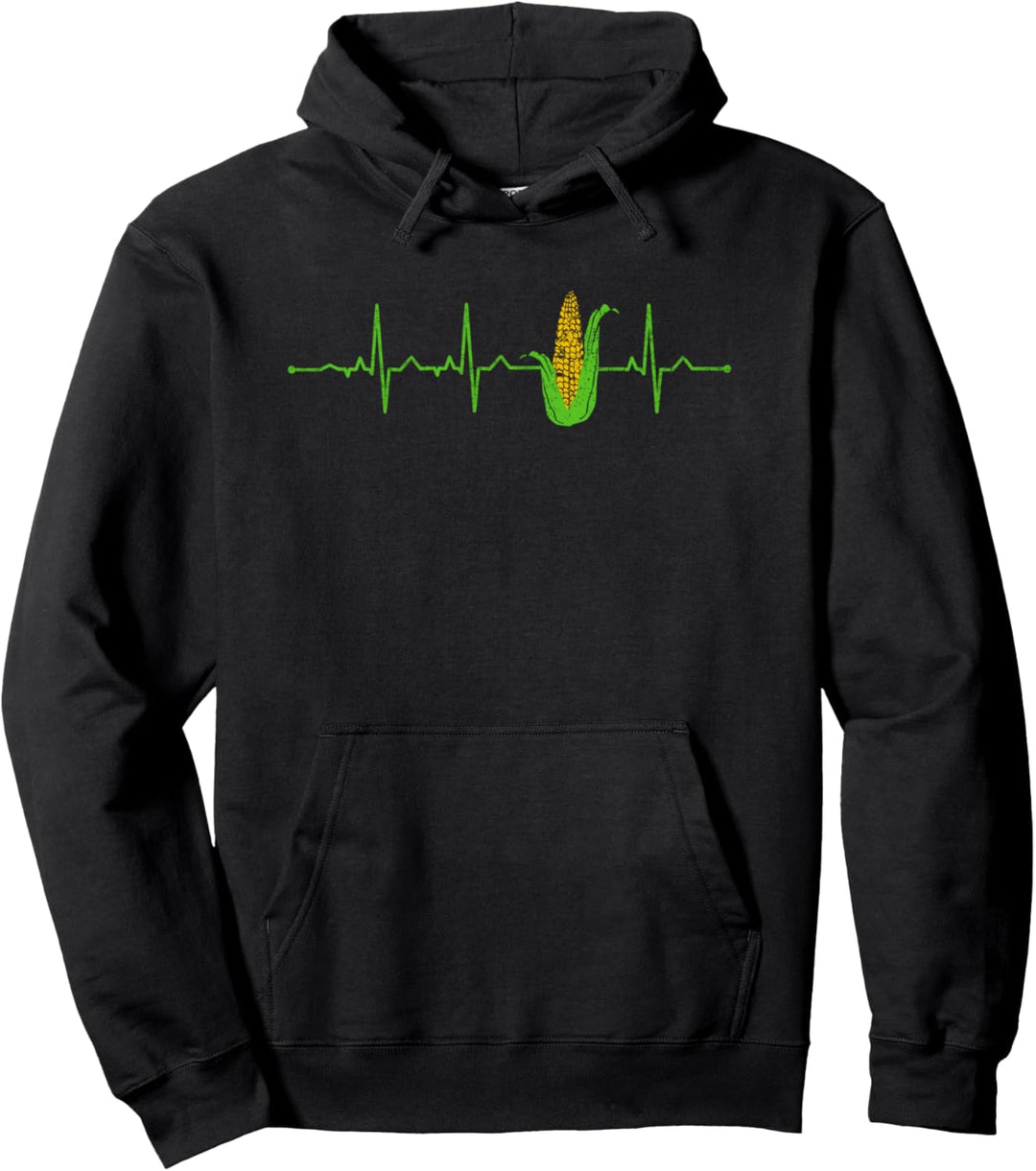Herzschlag Mais Ernte Landwirt Maisfeld Xmas Geschenk Bauer Pullover Hoodie
