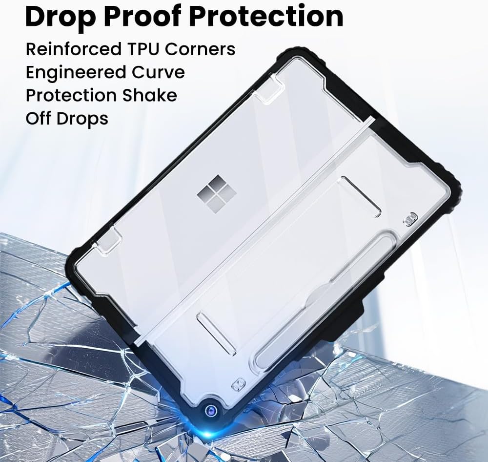 Omnpak Hülle für Microsoft Surface Pro 12 Zoll 2025, Schutzhülle mit Handschlaufe & Schultergurt, St