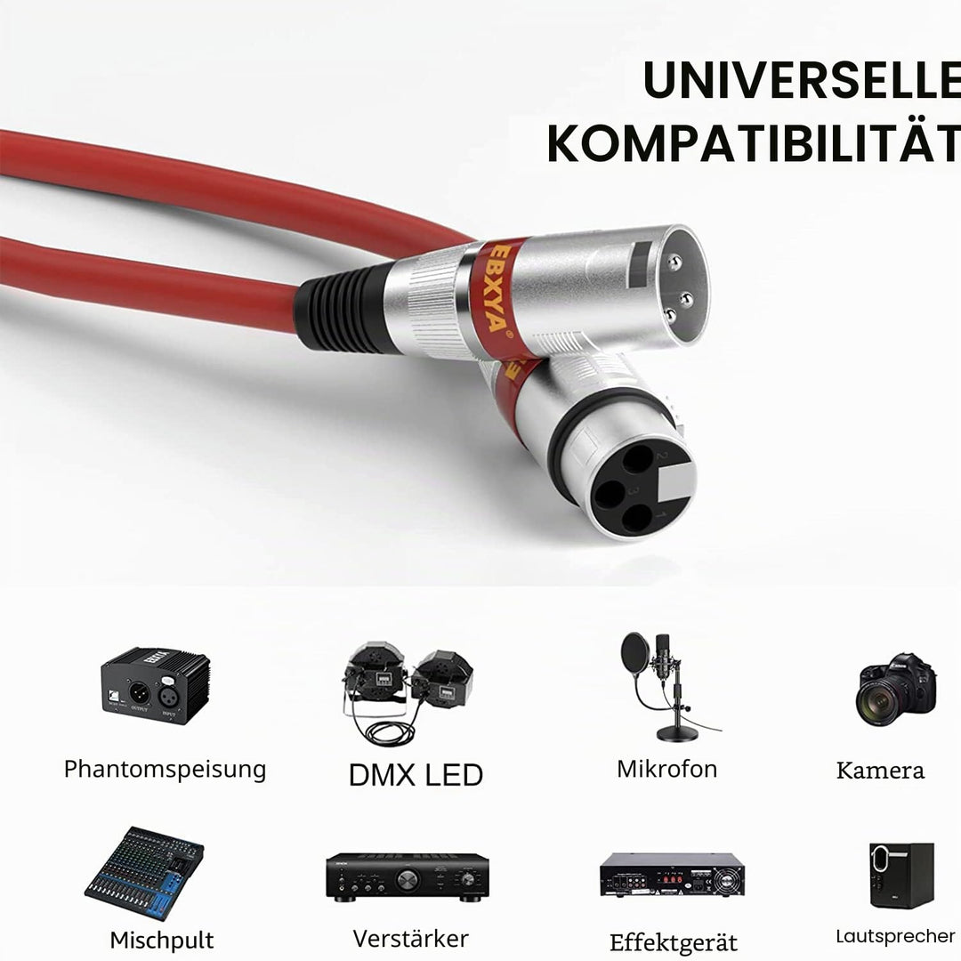 EBXYA XLR-Kabel Mikrofonkabel 1M 4 Packungen symmetrischer Stecker auf Buchse XLR-Patchkabel für PA-