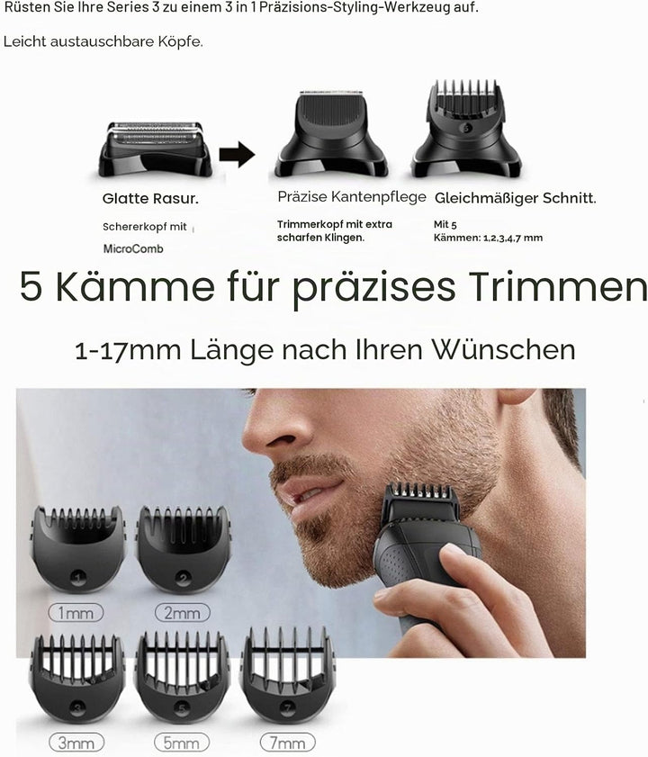 Rasierer Trimmerkopf Rasieren Elektrischer Rasierer Trimmerkopf + 5 Stück Führungskamm-Trimmer-Set P