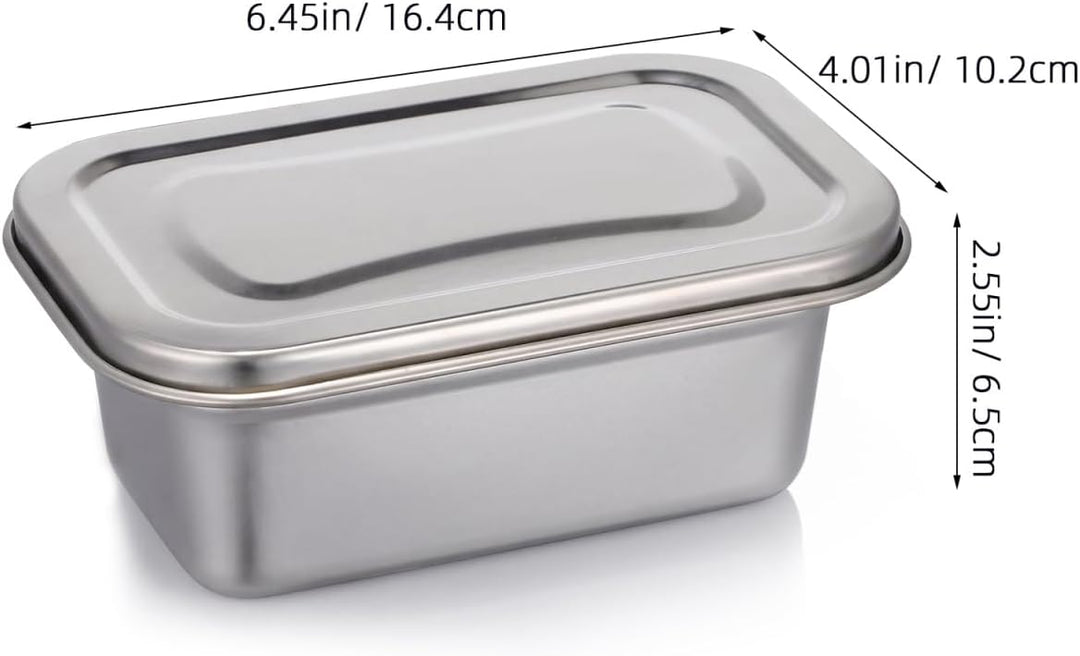 PRETYZOOM Eisbehälter für Speiseeis, 2 Stück 0.6L Edelstahl Eiscremebehälter mit Deckel, Luftdichter