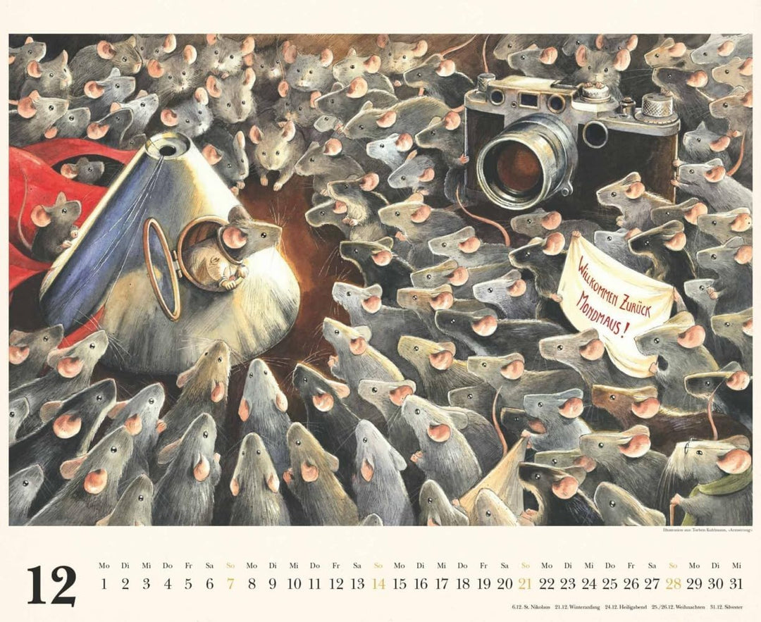 DUMONT - Torben Kuhlmann: Mäuseabenteuer 2025 Wandkalender, 52x42,5cm, Kinderkalender mit schönsten