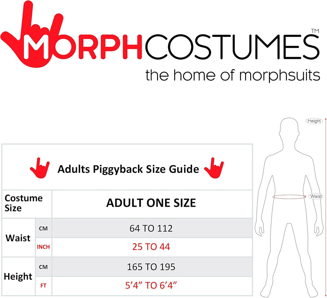 Morph MCPBWR Huckepack Kostüm Costumes, Wrestler, Einheitsgrösse, Wrestler