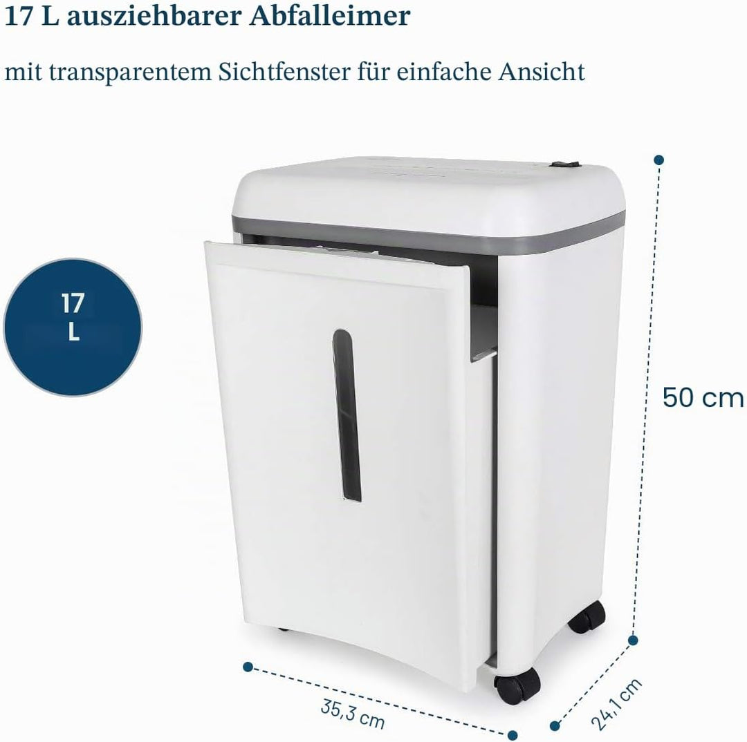 WOLVERINE 8-Blatt-P5-Hochsicherheits-Aktenvernichter,Super-Mikroschnitt für schweres Papier und Kred