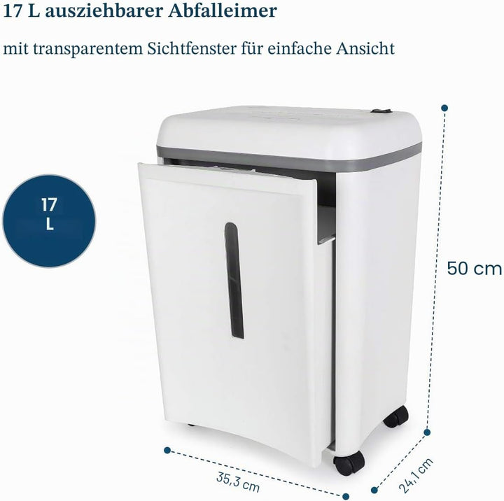 WOLVERINE 8-Blatt-P5-Hochsicherheits-Aktenvernichter,Super-Mikroschnitt für schweres Papier und Kred