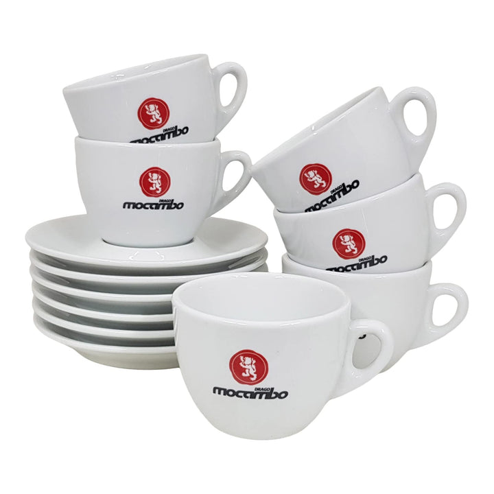 Mocambo Caffe Cappuccinotasse mit Unterteller - 6 Stück
