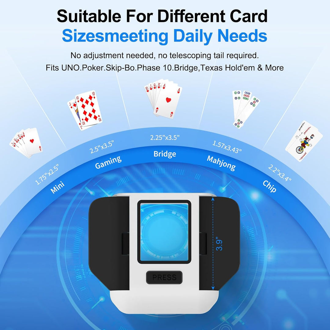 Automatic Card Shuffler|1-2 Deck Electric Card Shuffle Machine|Portable Rechargeable Batteries|for o