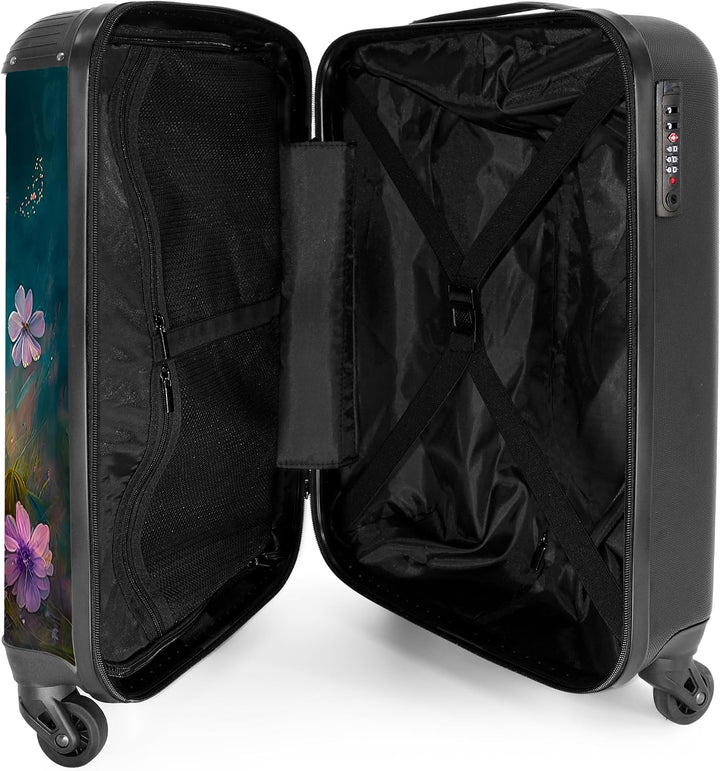 NoBoringSuitcases.com® Koffer Handgepäck Trolley Rollkoffer Kleine Reisekoffer mit 4 Rollen - Welpe