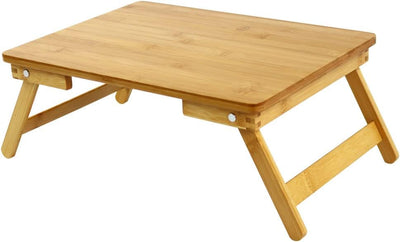 WKWKER 100% Bambus Laptop Bett Tisch Schoss Schreibtisch Für Bed Breakfast Betttablett Mit Klappbein