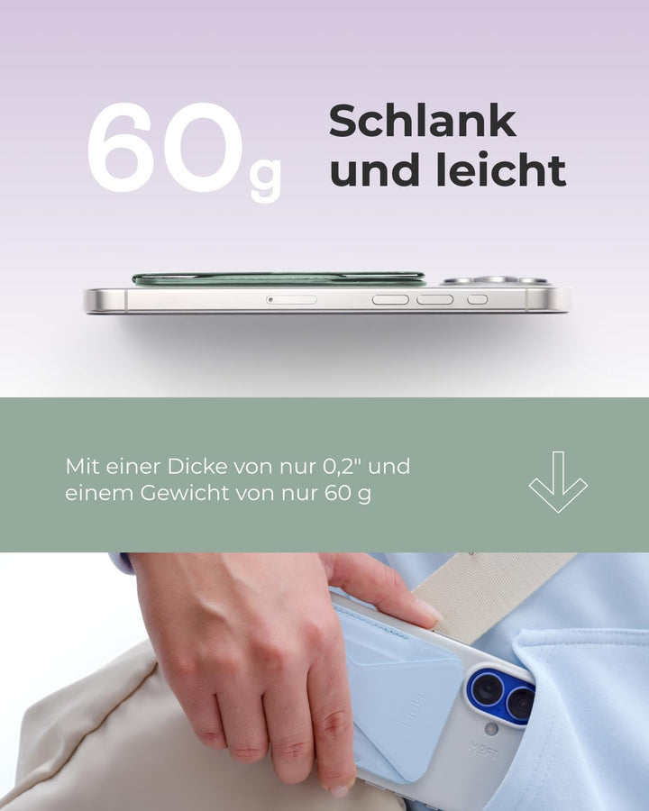 MOFT MagSafe Wallet Ständer für iPhone 15/14/13/12 Serie Kompatibel mit MagSafe, MOVAS Vegan Leder M