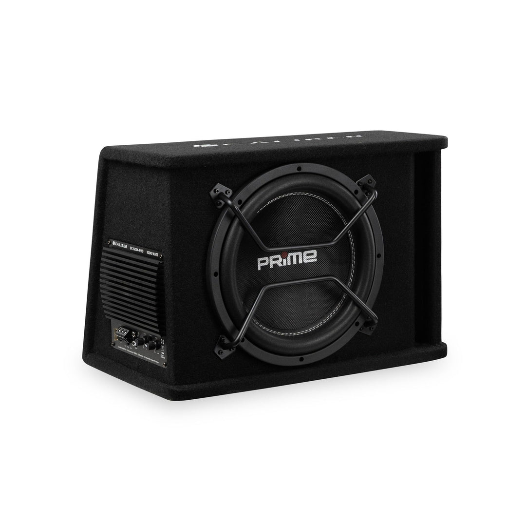 Caliber BC112SA-PRO Subwoofer Aktiv Set für Auto – 12 Zoll Bassbox mit Verstärker – 500W RMS – 1000W