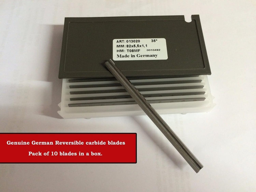 3-1/4" Hobelmesser Hartmetall kompatibel mit Makita Metabo Ryobi 82mm Box mit 10 Hobelmessern