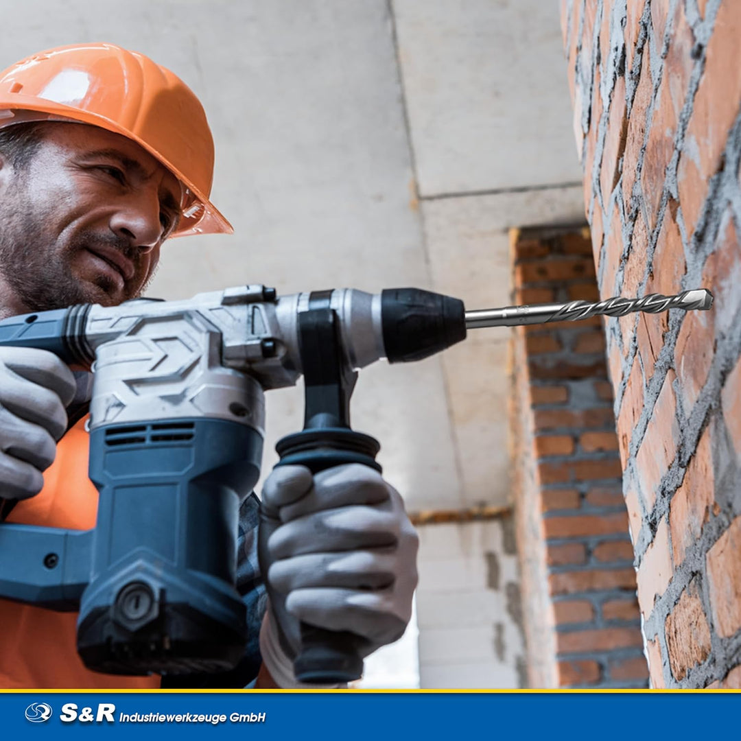 S&R SDS-Plus Hammerbohrer/Steinbohrer Set - 7x2-Schneiden Bohrhammer für Beton, Stein, Granit - 5-12