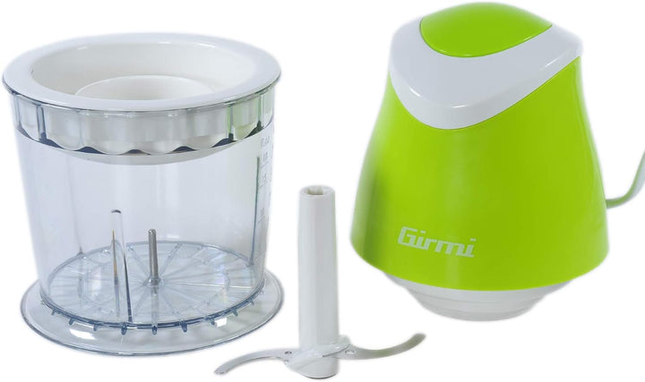 Girmi TR01 Zerkleinerer, 350 W, Klingen aus Edelstahl, Betrieb Pulse, 500 ml, Grün, Grün