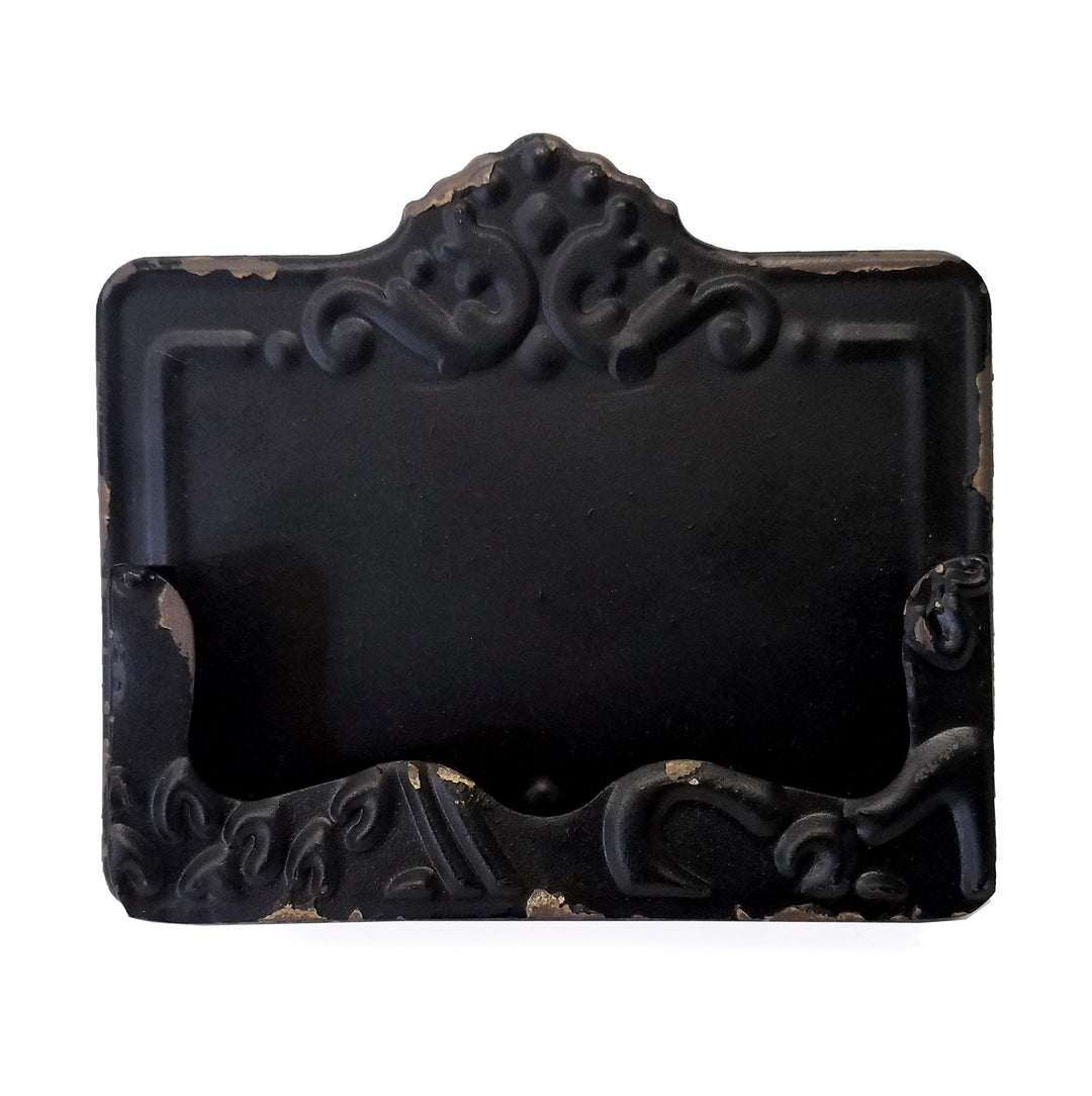 CTW Visitenkartenhalter aus gepresstem Metall, Vintage-Stil, Schwarz (530167), Schwarz