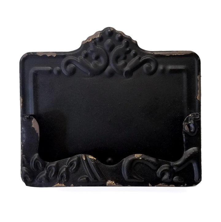 CTW Visitenkartenhalter aus gepresstem Metall, Vintage-Stil, Schwarz (530167), Schwarz