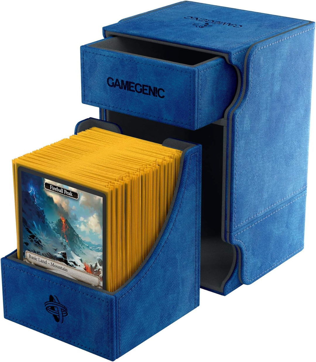Gamegenic Watchtower 100-Card Convertible Deck Box, Blue Blau, Blau