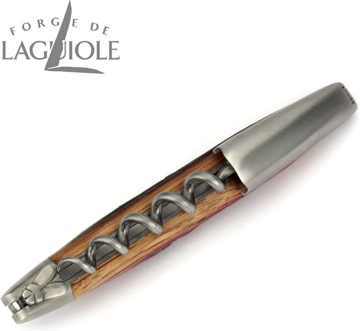 Forge de Laguiole Kellnermesser Sommelierbesteck - Griff Barriquefass Eichenholz - Edelstahl matt