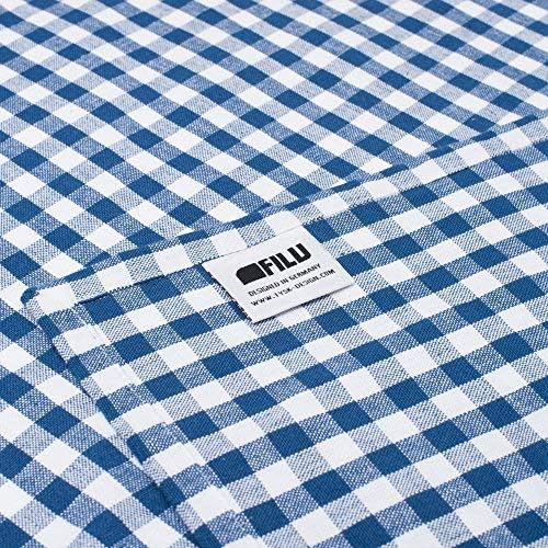 FILU Geschirrhandtücher 8er Pack Dunkelblau / Weiss kariert (Farbe und Design wählbar) 45 x 70 cm -