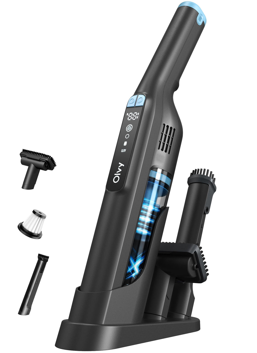 Olvy HC32 PRO Handstaubsauger Kabellos – 250 W, 22 kPa Starke Saugleistung, 3 Saugstufen, bis zu 35