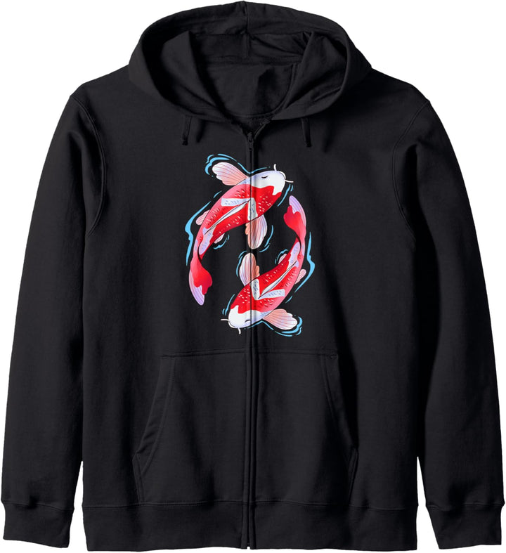 Koi Japanisch Nishikigoi Fisch Schmetterlingskarpfen Kapuzenjacke