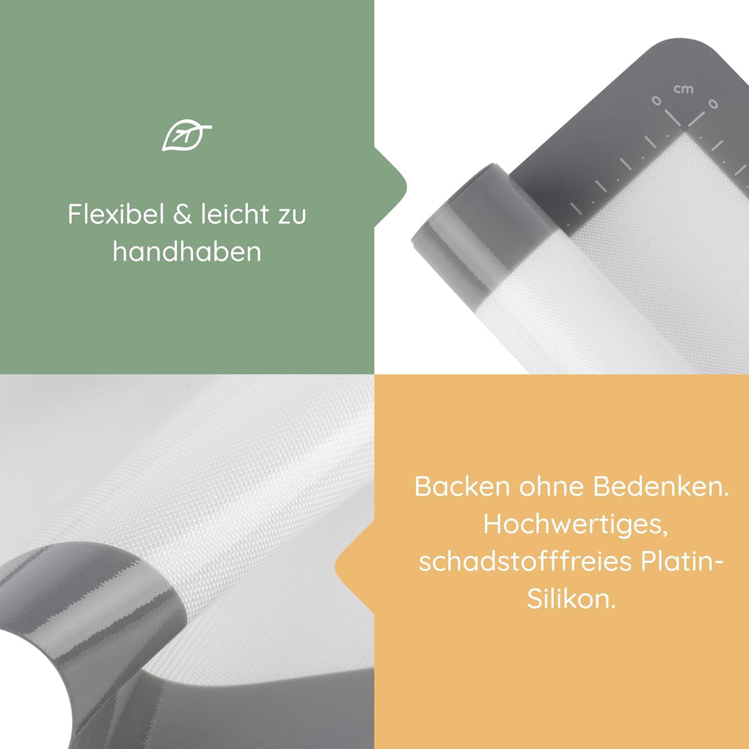 Backefix Baguette Set - die perfekte Grundausstattung zum Brot backen - Geschenk Set (Silikon Backma