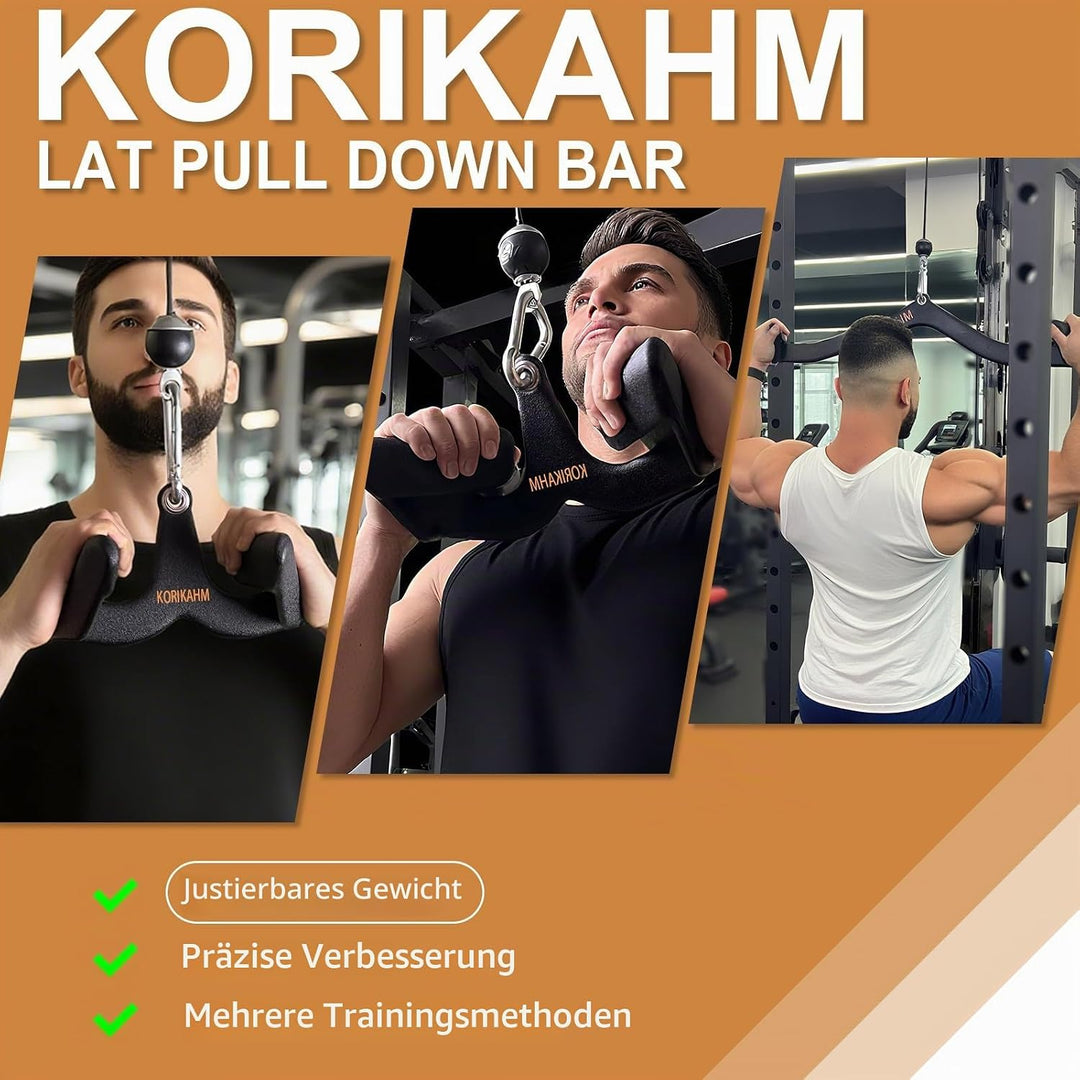 Ergonomic Design Lat Pull down Bar Grip Handle, Lat Pulldown Attachments, Strength Trainer for Athle