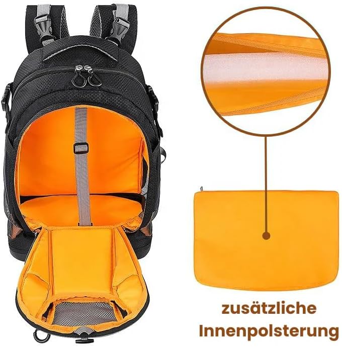 Hunderucksack EasyGo - Bis 11 Kg | Haustier Tragetasche für 2-11kg Hunde und Katzen weich, faltbar |