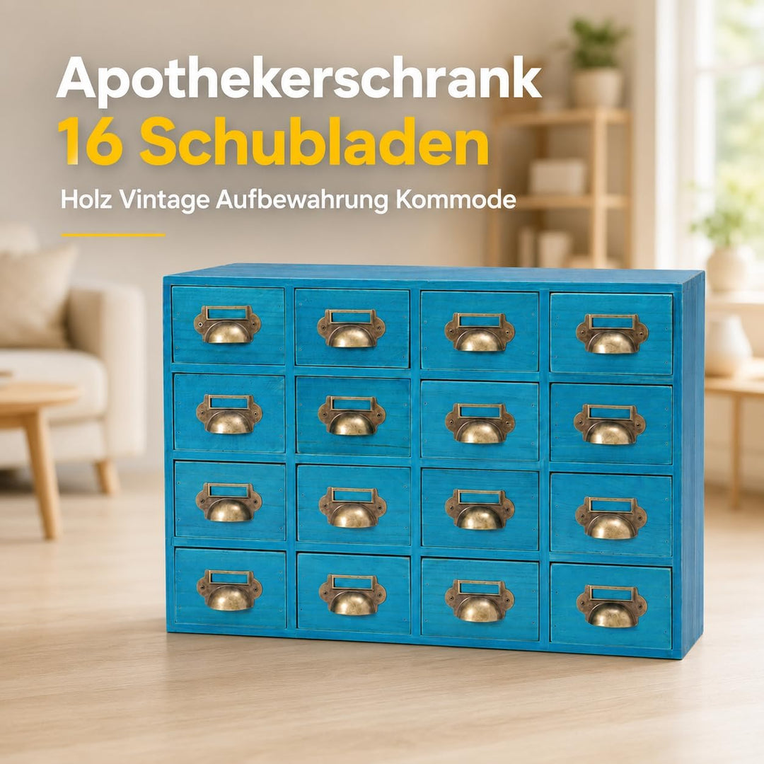 Apothekerschrank 16 Schubladen, Vintage Apothekerschrank Mit Schubladen,Apotheker Schrank Mit Schubl