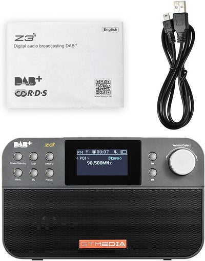 Radio with DAB+/FM,DAB Plus Digitalradio, Tragbares Klein Küchenradio mit Sleep-Timer,60 Voreingeste